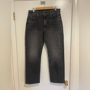 MOTHER The Ditcher Zip Ankle Charcoal Jeans